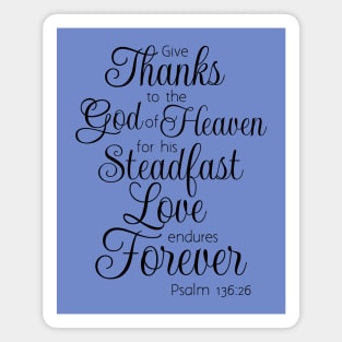 Give Thanks for God's Love Scripture Bible Verse Magnet